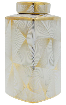 Dekorative Urne "Yarra" in emaillierter keramik, mittelgroßes modell
