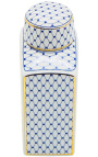 Decoratieve urn "Akoub" in blauw en goud emuleerde keramische grote model
