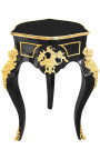 stol Louis XIV stil crno lakirano drvo s broncom.