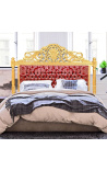 Headboard baroc Gobelini satină roșie și lemn de aur