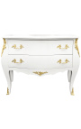 Baroko drabužių dėvėjimas Louis XV baltos ir aukso formos bronzos