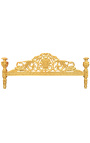 Barok bed kunstleer roze en goud hout