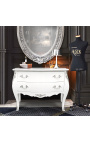 Baroki stiilis kleit Louis XV, valge 2 sahtliga, hõbedased pronsid