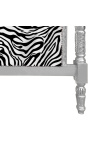 Llit barroc de vellut zebra i fusta plata