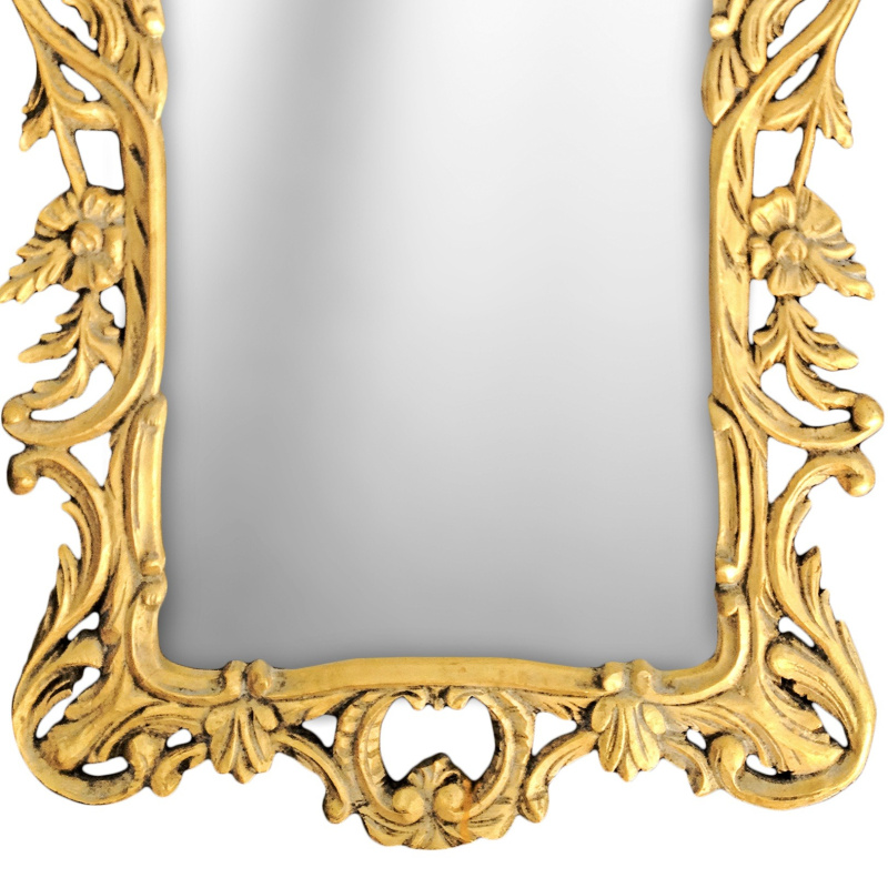 Kleiner Spiegel aus vergoldetem Holz, Stil Loui