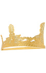 Bed canopy in wood gilded crown-shaped