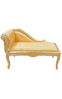 Louis XV Craise Langue Gold Saten tkanina in Gold Wood - 18