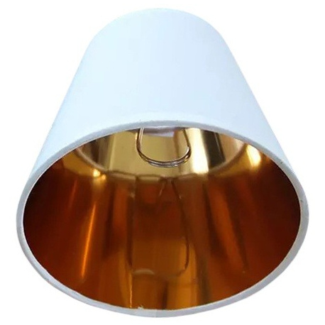 Goldener und weißer Lampenschirm zum Aufstecken von Glühbirnen, perfekt für Wandleuchten