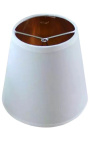 Golden and white lampshade to clip-on bulbs perfect for wall lights