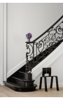 blown glass ball for banister multicolor blue style Murano