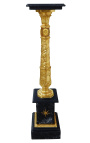 Empire Style Black Marble-kolonne med forgylt bronse