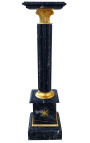Colonne Corinthienne en marbre noir avec bronze doré de style Empire - 20