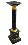 Columna corintia de marbre negre amb bronze daurat d'estil Imperi