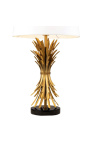 "Hera" lamp in brass-metaal met zwarte basis