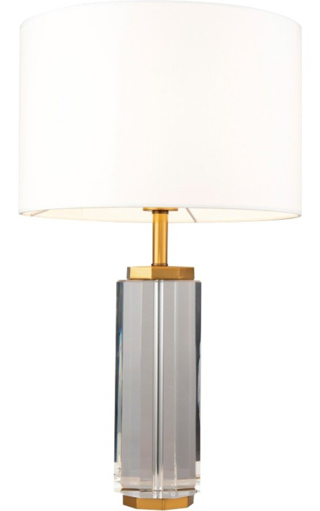 "Eden" lamp in faceted glass and brass-colored metal