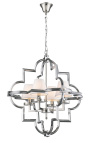 "Ulses" chandelier in silver-colored metal - Medium model