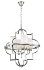 "Ulses" chandelier in silver-colored metal - Large model