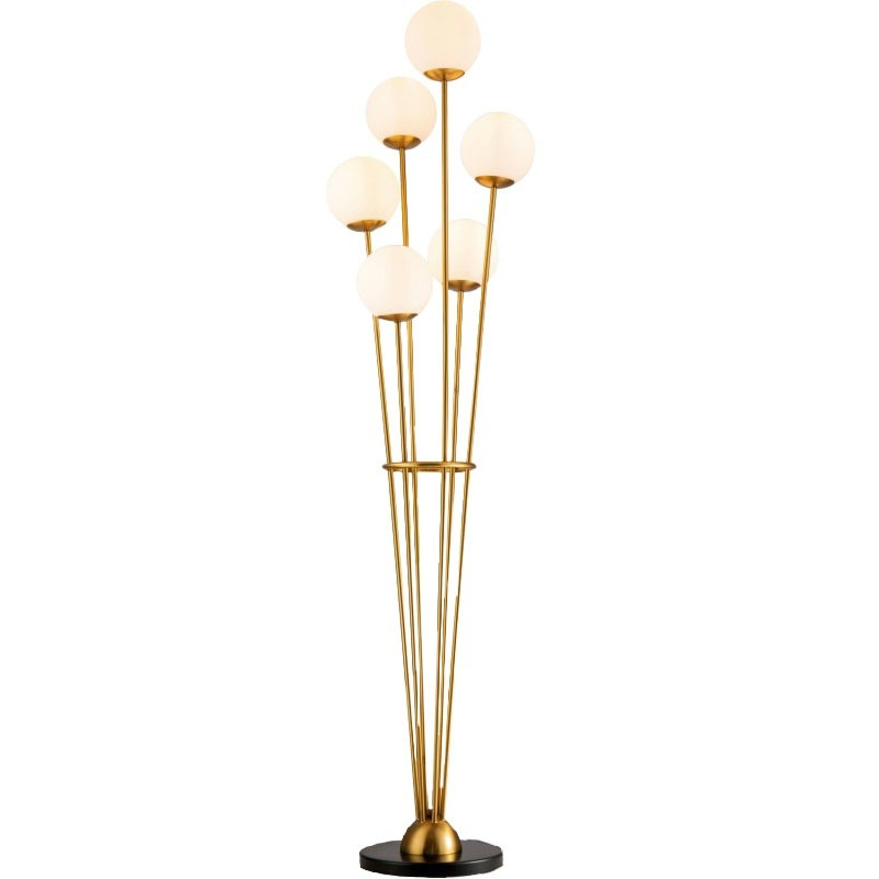 Lau Floor Lamp In Brass Colored Metal Art Deco Inspiration Lau Floor Lamp In Brass Colored, Metal Art Lamps