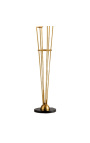 "Laurent" floor lamp in brass-colored metal, Art-Deco inspiration