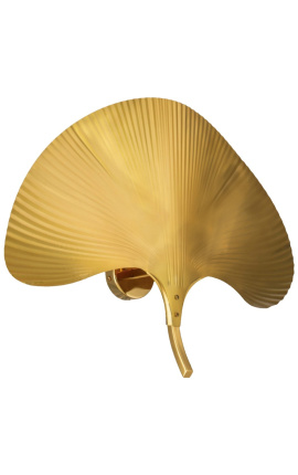 "Ginkgo" wall light in brass-colored metal, Art-Deco inspiration