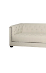 3-seater "Morina" sofa design Art Deco in beige linen