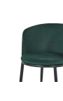 Design "Siara" dining chair in green velvet with black legs