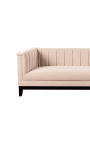 3-seater "Guerico" Art Deco design sofa in pink velvet