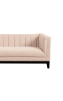 3-seater "Guerico" Art Deco design sofa in pink velvet