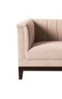 Art Deco design "Guerico" armchair in pink velvet