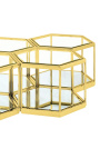 Журнальный столик с 4-мя шестиугольными частями "Daidi" из нержавеющей стали золотистого цвета