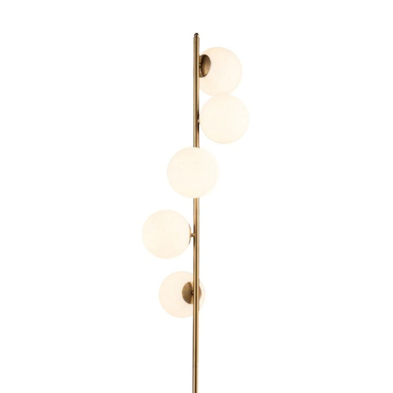 Lampe Sur Pied Aloa En Metal Couleur Laiton Inspiration Art Deco
