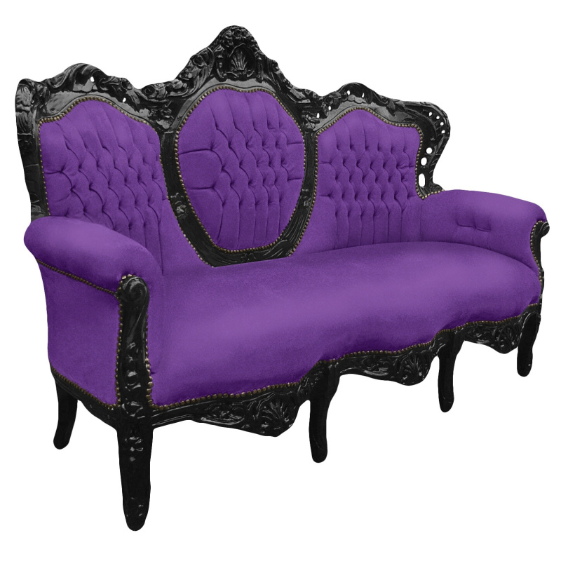 gothic-furniture-victorian-sofa-with-black-and-velvet-purple-fabrics, BRABBU
