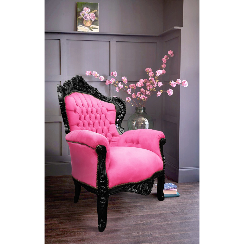 Fauteuil baroque rose - Meuble baroque