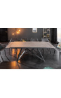 "Antis" jídelní stůl černé oceli a betonové šedé keramické vrchol 180-220-260