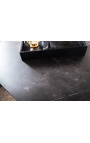 "Atlantis" matbord svart stål og grafitt keramikk topp 180-220-260