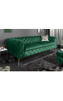 3-местен диван "Rhea" дизайн Арт Деко в изумрудено зелено кадифе