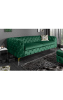 3-scaun "Rea" design de canapea Art Deco în velvet verde