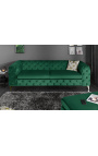 3-miestny "Všeobecný" sofa dizajnArt Deco v emerald zelené velvet