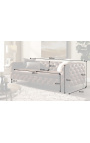 3-sitzbank "Rhea" sofa designArt Deco in Wildleder Schokolade Farbe Stoff