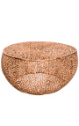 Rund rund "Cory" sofabord i stål og kobber farvet metal 80 cm