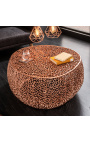 Apvalus "Koris" kavos stalas iš plieno ir vario spalvų metalo 80 cm