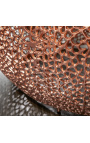 Stor oval "Cory" kaffebordet i stål og kobber farget metall 120 cm