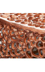 Grande oval Mesa de café Cory en acero y metal de color cobre 120 cm