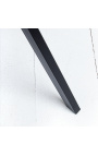 Set av 4 "Nalia" design matstolar i taupe suede tyg med svarta ben