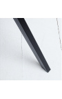 Set av 4 "Nalia" design dining stolar i choklad mocka tyg med svarta ben