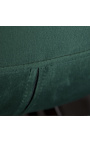 Set av 4 "Nalia" design dining stolar i grön sammet med svarta ben