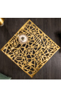 Kvadrātveida kafijas galda "Absi" tērauda un zelta metāla 60 cm