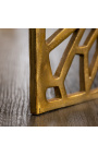 Kvadratna miza za kavo "Absi" v jeklu in zlati kovini 60 cm