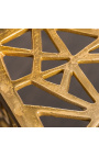 Sæt af 2 "Absy" firkantede sideborde i stål og guld metal