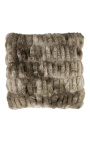 Gray faux fur cushion 45 x 45